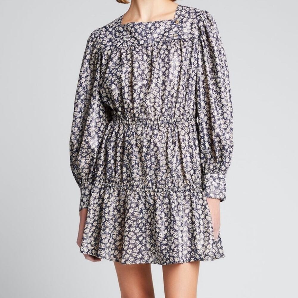 Ciao Lucia Alessandra Dress Navy Blue Lurex
Floral sz M